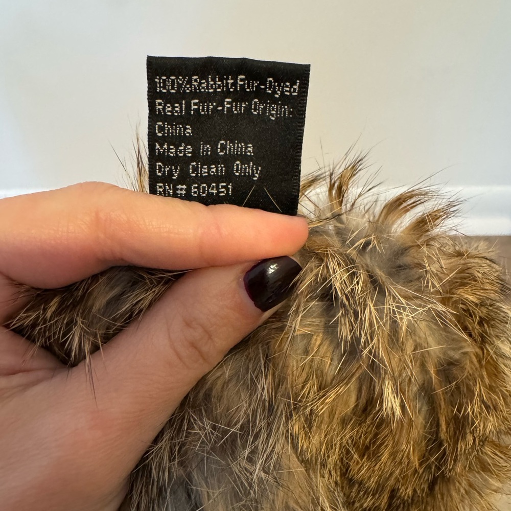 Surell Rabbit Fur Scarf - Picture 3 of 4
